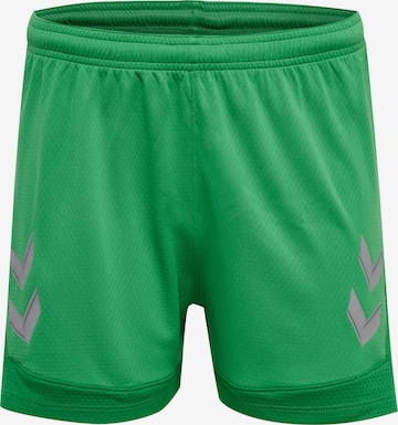 Hummel Regular Workout Pants 'Lead' in Green: front