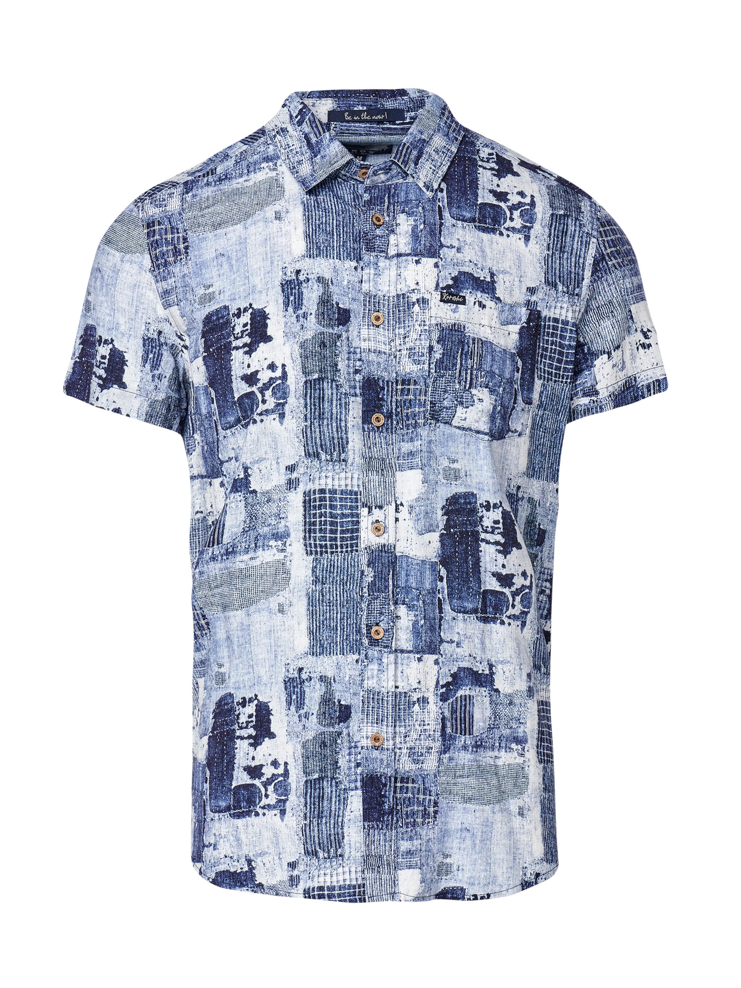 KOROSHI Regular fit Button Up Shirt in Blue: front