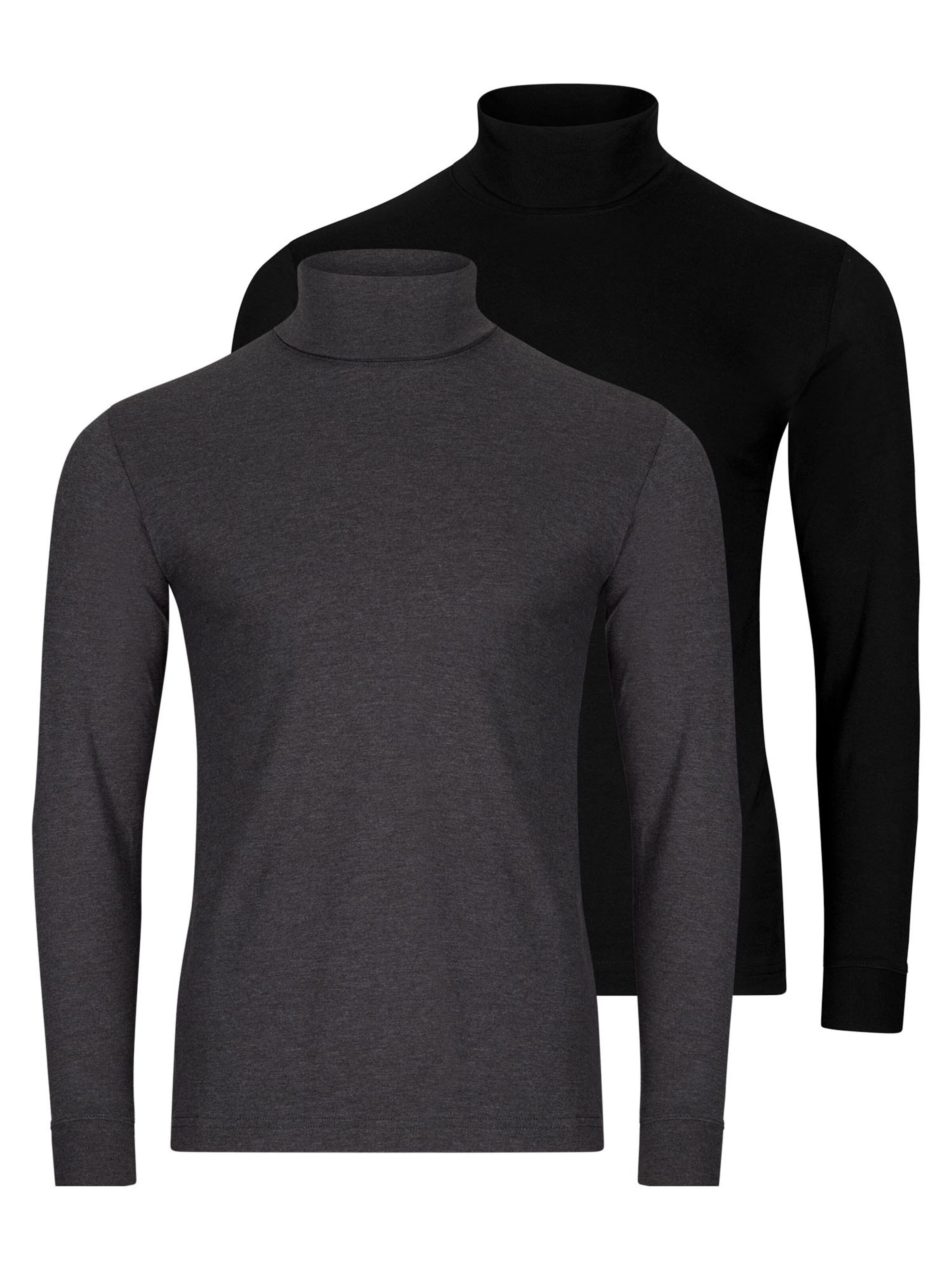 Ragman Shirt 'Basic' in Grijs: voorkant