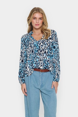 SAINT TROPEZ Bluse 'Eda' in Blau: Vorderseite