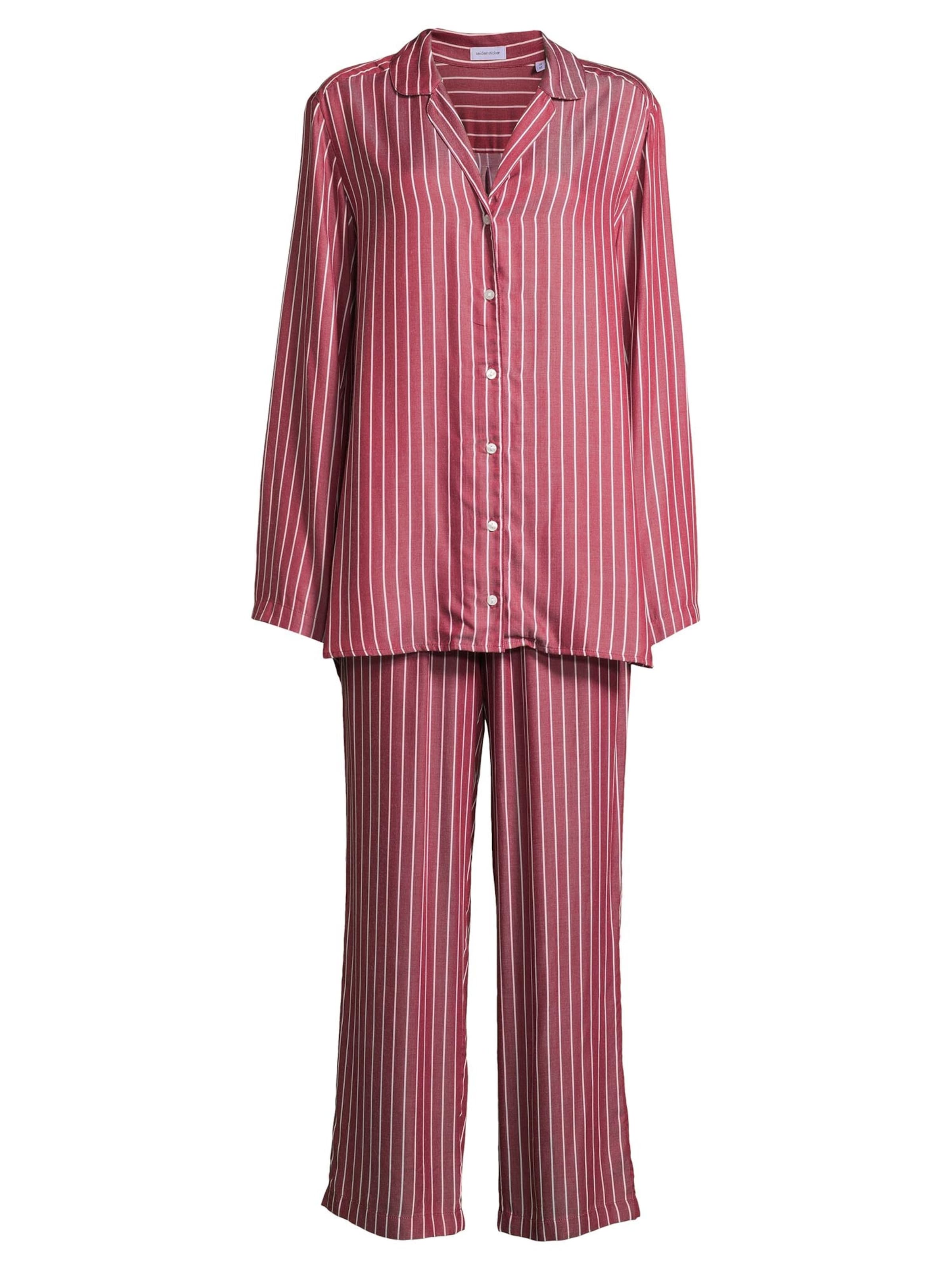 SEIDENSTICKER Pajama 'Classic Web' in Red: front