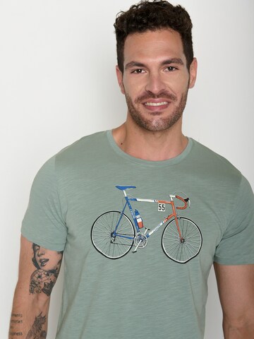 T-Shirt 'Spice Bike Jacques' GREENBOMB en vert