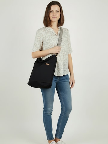 SANUMI Crossbody Bag 'Canvas Hobobag' in Black