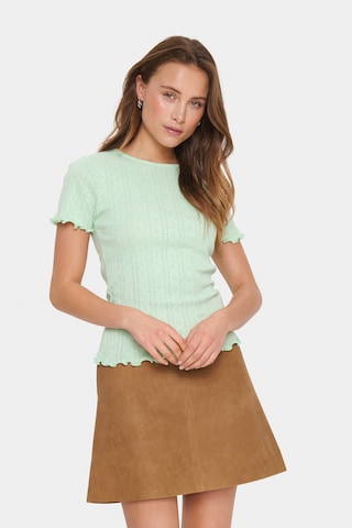 SAINT TROPEZ - Top 'SZGru' em verde: frente