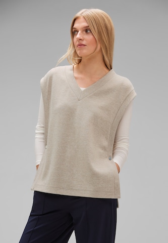 STREET ONE Knitted Top in Beige: front