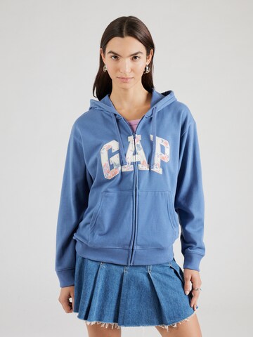 GAP Кофта на молнии 'HERITAGE' в Синий: спереди