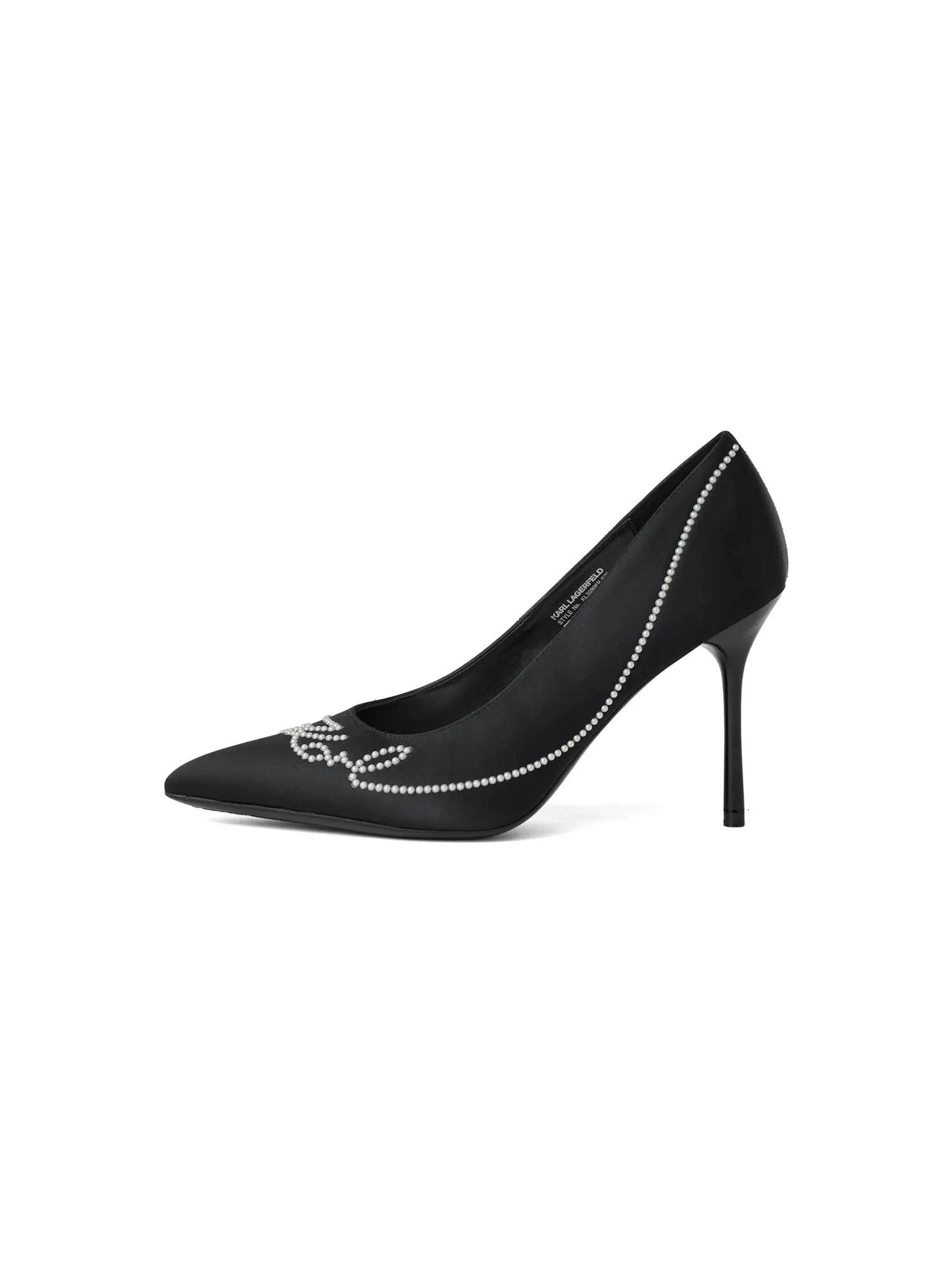 Karl Lagerfeld Pumps ' SARABANDE SIGNIA ' in 35 in Black / Pearl white, Item view