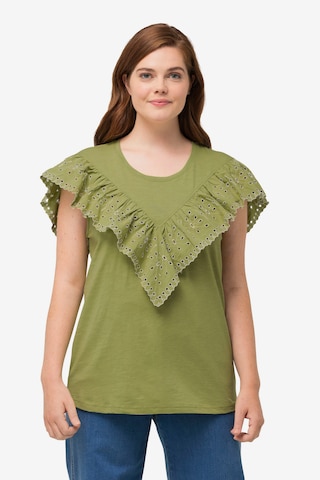 Ulla Popken Shirt in Groen: voorkant