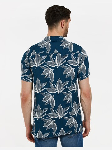 Threadbare Regular Fit Hemd 'Foliage' in Blau