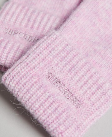 Superdry Full Finger Gloves in Pink