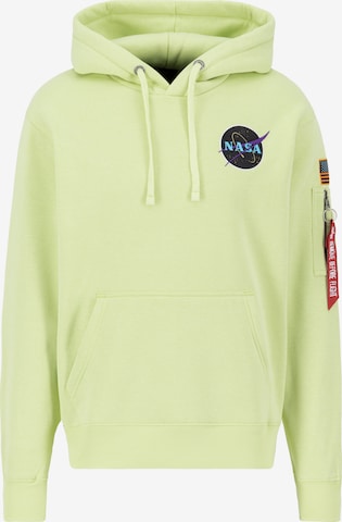 Sweat-shirt 'Space Shuttle ' ALPHA INDUSTRIES en jaune : devant