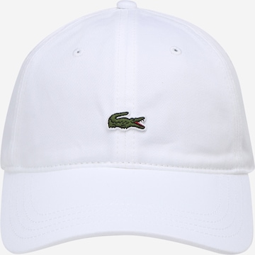 LACOSTE Cap in White: front