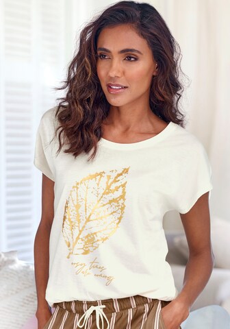 LASCANA Pajama shirt in White