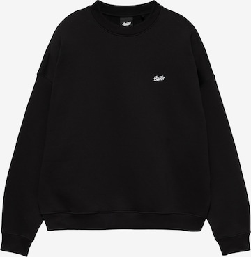 Pull&Bear Sweatshirt 'STWD' in Zwart: voorkant