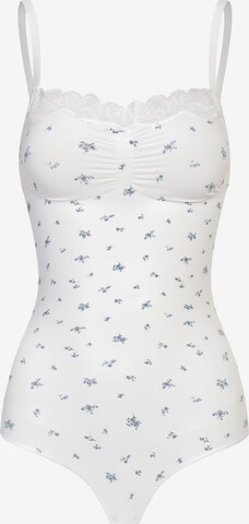cfab Shapingbody 'Bodysuit Sculpting Shapewear mit Lace' in Weiß: Vorderseite