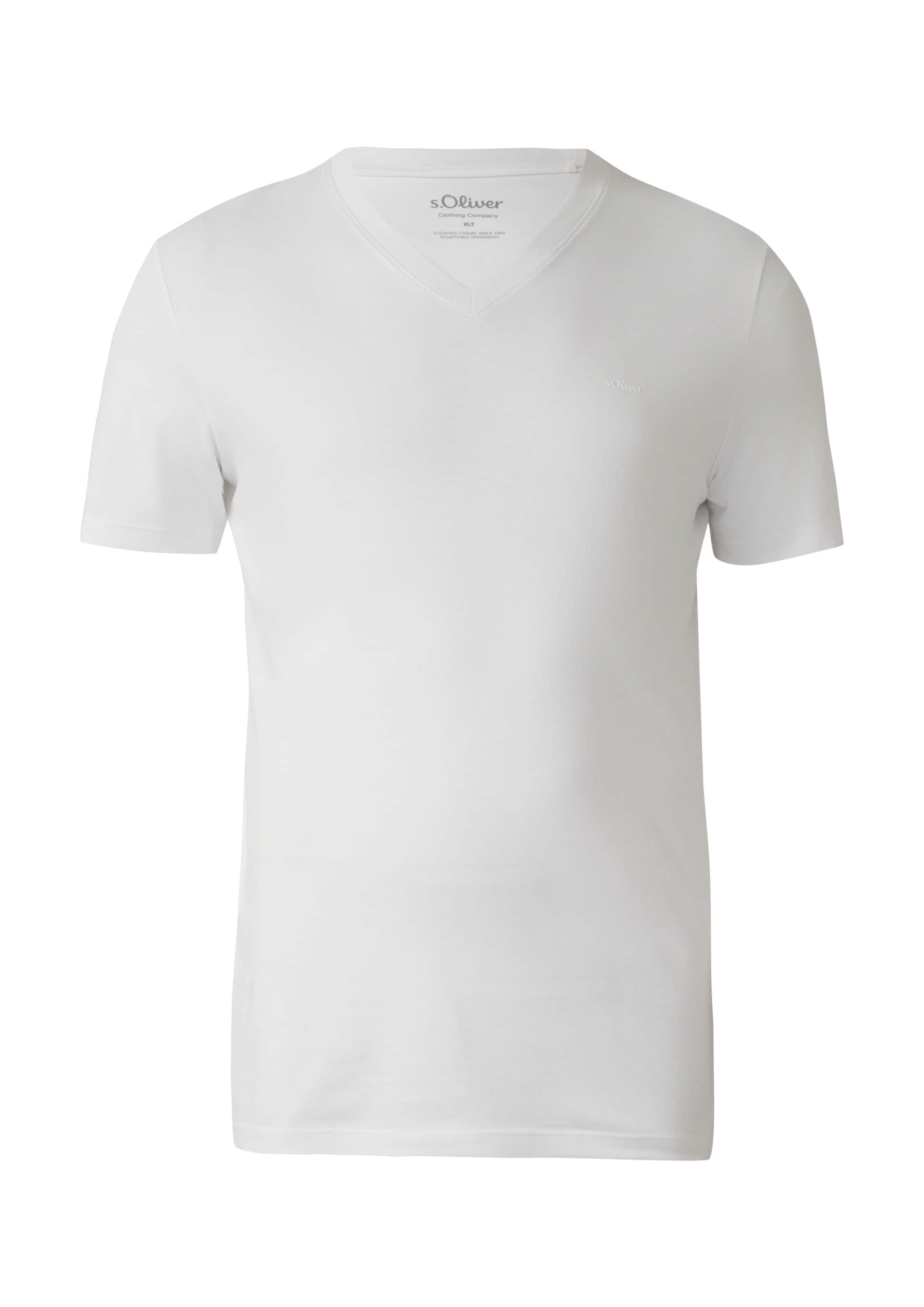 s.Oliver Men Big Sizes Shirt in White: front
