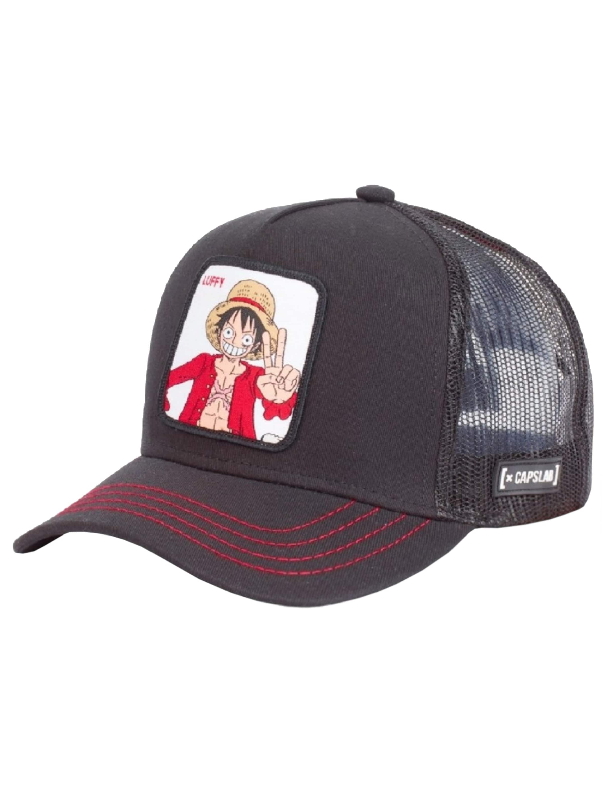Capslab Cap 'One Piece Trucker' in Black: front