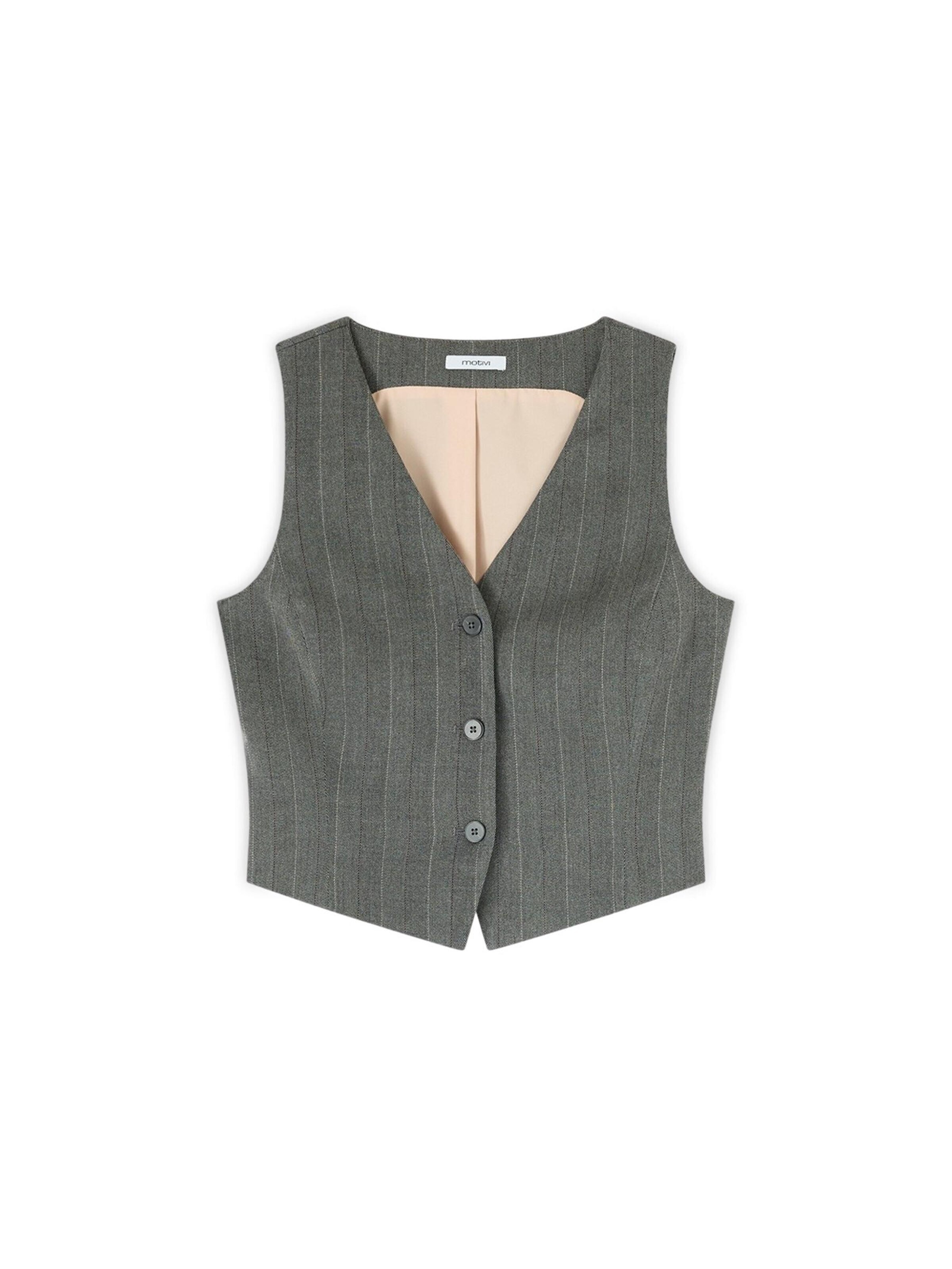 MOTIVI Gilet in Grijs: voorkant