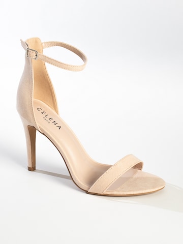 Celena Strap sandal 'Celia' in Beige