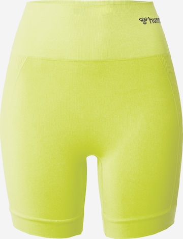 Hummel Skinny Workout Pants 'Tif' in Green: front