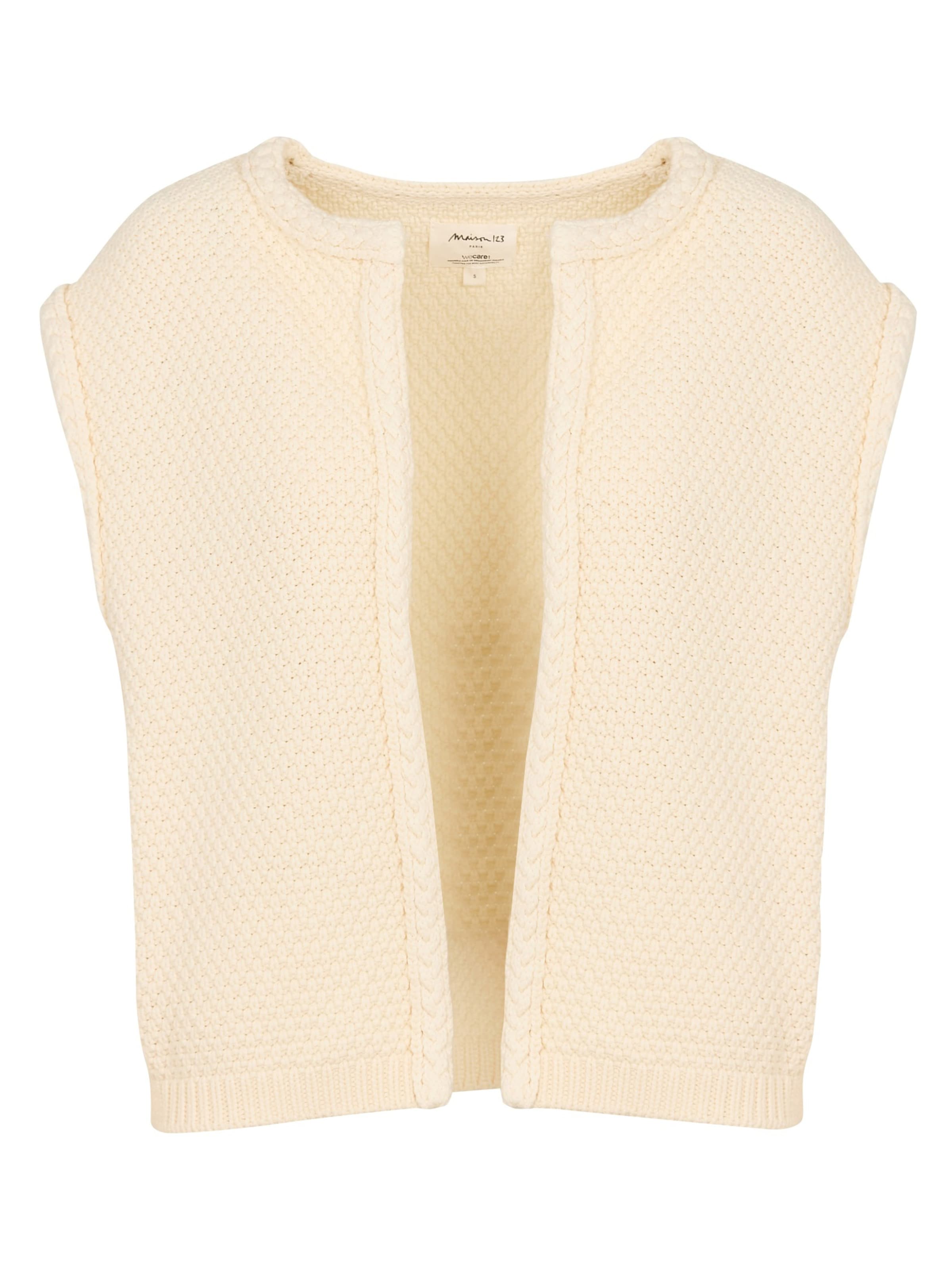Maison 123 Knit Cardigan 'Betsy' in Beige: front