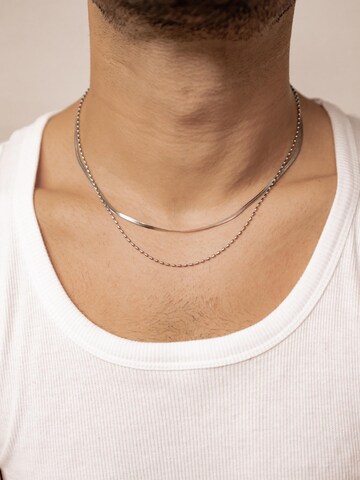 Hey Happiness Kette 'Layer Grip' in Silber