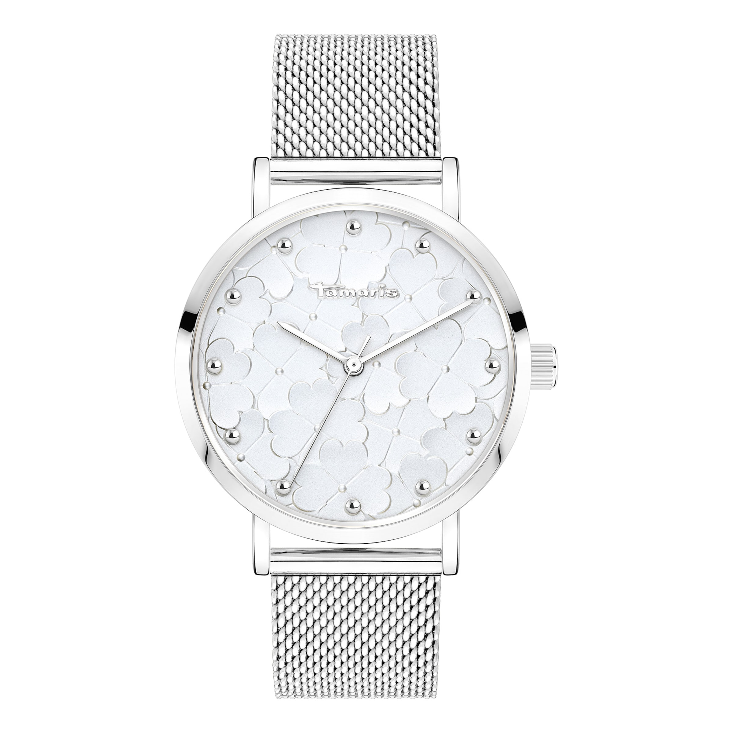 Tamaris Analoguhr in Silber: Vorderseite