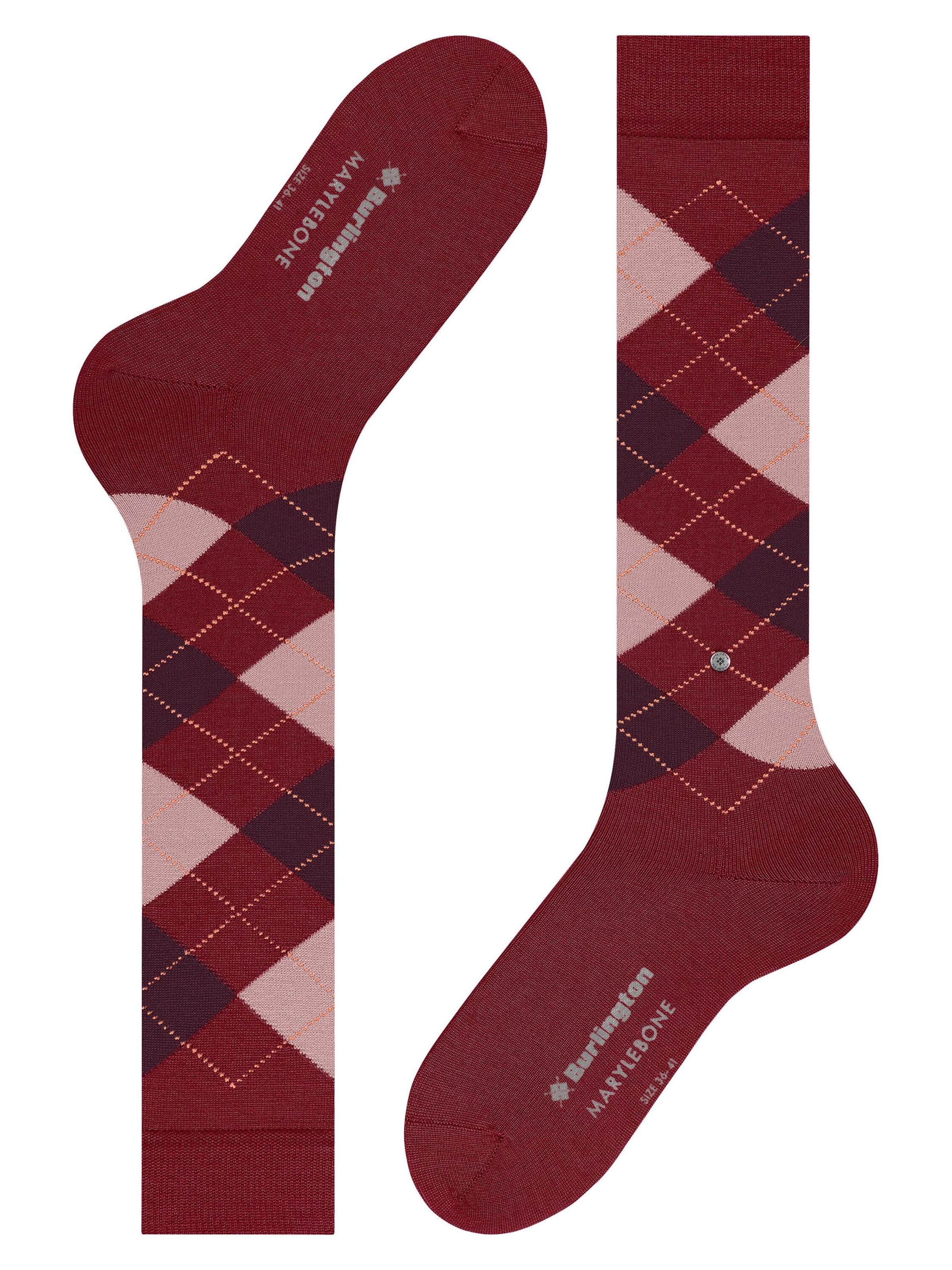 BURLINGTON Overknee Strümpfe 'Marylebone'‌‌‌‌ in Rot
