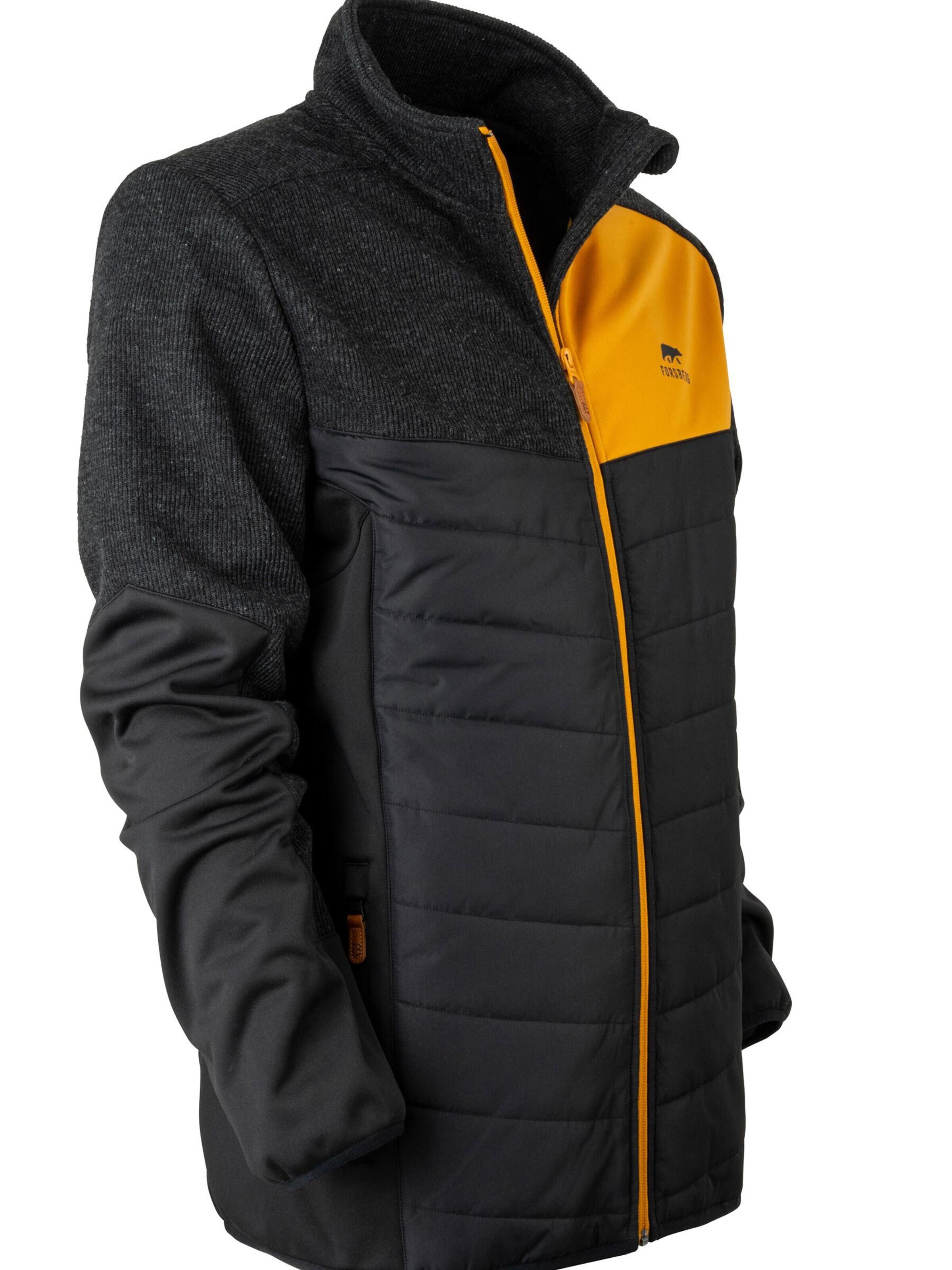 FORSBERG Fleece Jacket 'Aeresmann Strickfleecejacke' in Black
