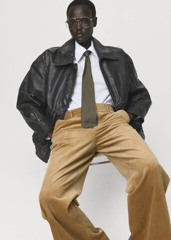 MANGO Wide Leg Hose 'Maco' in Braun