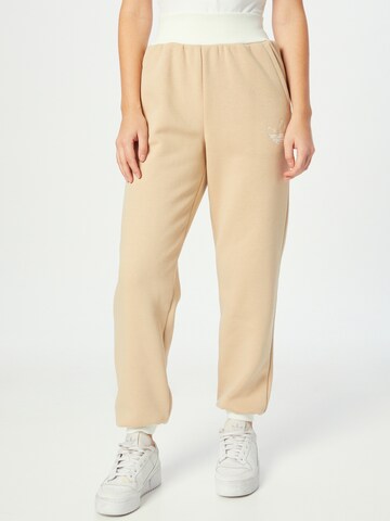 ADIDAS ORIGINALS Tapered Pants 'Cuffed' in Beige: front