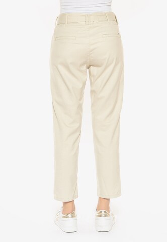 Le Temps Des Cerises Regular Pants 'SERENALU' in Beige