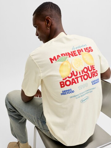 Tricou de la JACK & JONES pe alb: față