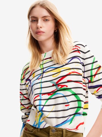 Desigual Pullover 'Striped arty' in Mischfarben