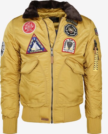 TOP GUN Between-Season Jacket in Yellow: front