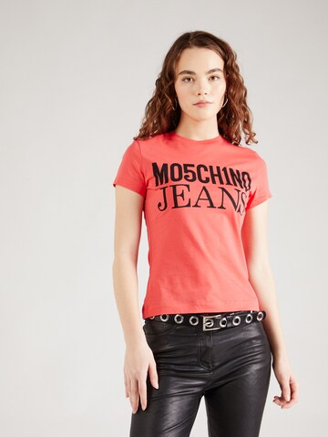 Moschino Jeans Тениска в розово: отпред