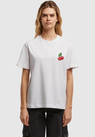 Merchcode T-shirt 'Cherries 2' i vit: framsida