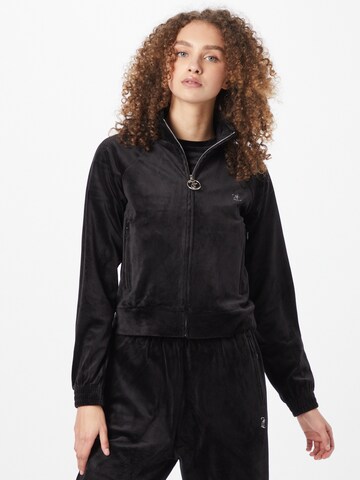 Juicy Couture Zip-Up Hoodie in Black: front