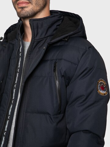Threadbare Winter Coat 'Belle Vue' in Blue