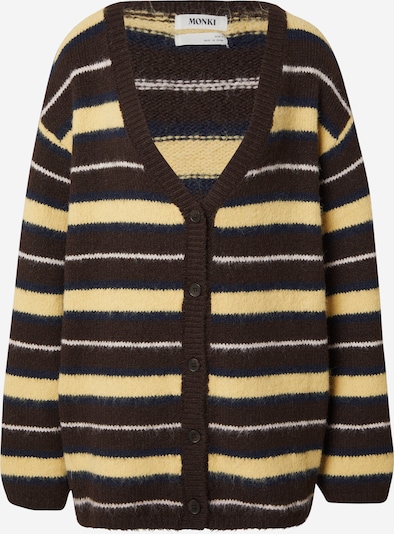 Monki Neuletakki koossa XXS värissä beige / laivastonsininen / ruskea, Tuotenäkymä