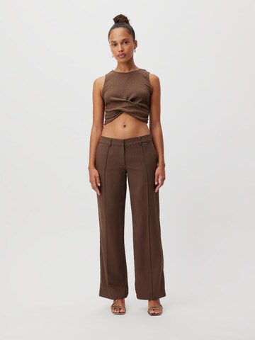 LeGer by Lena Gercke Wide leg Trousers 'Rebecca' in Brown