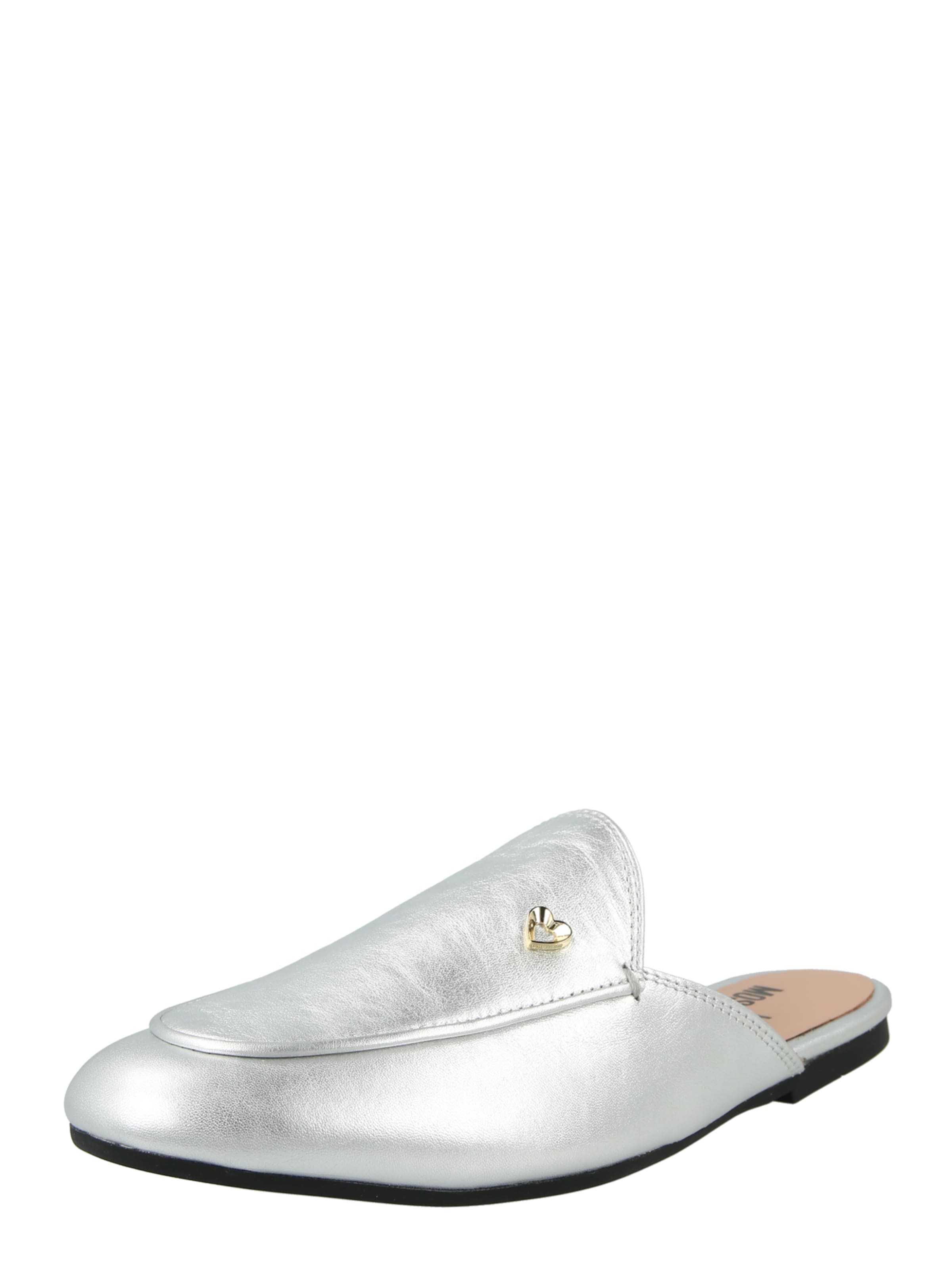 Love Moschino Muiltjes in Zilver: voorkant