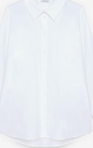 Fiorella Rubino - Blusa en blanco: frente
