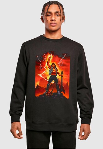 Sweat-shirt 'Stranger Things - Hell Guitar' ABSOLUTE CULT en noir : devant