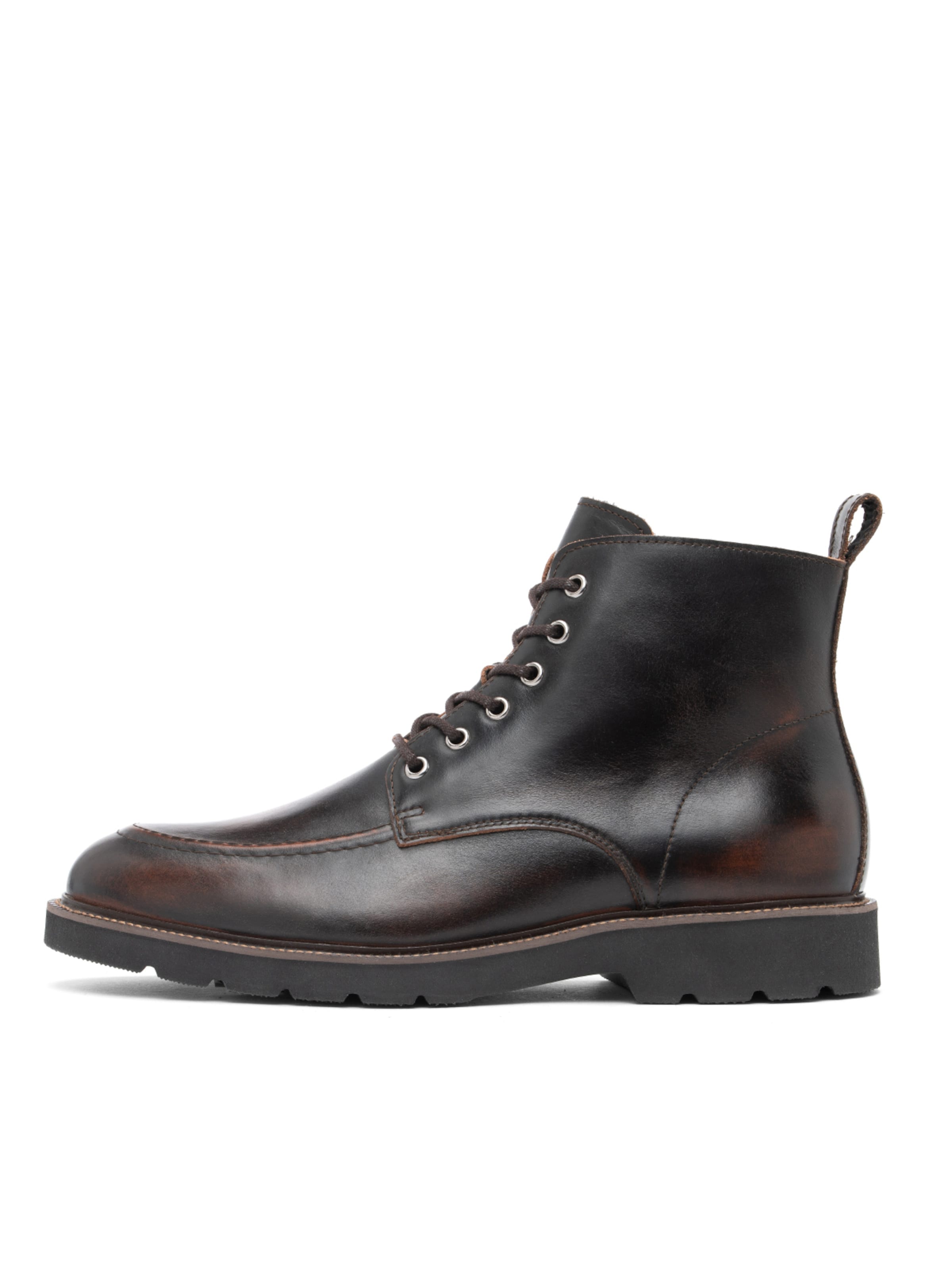 RYŁKO Lace-Up Boots in Brown: front