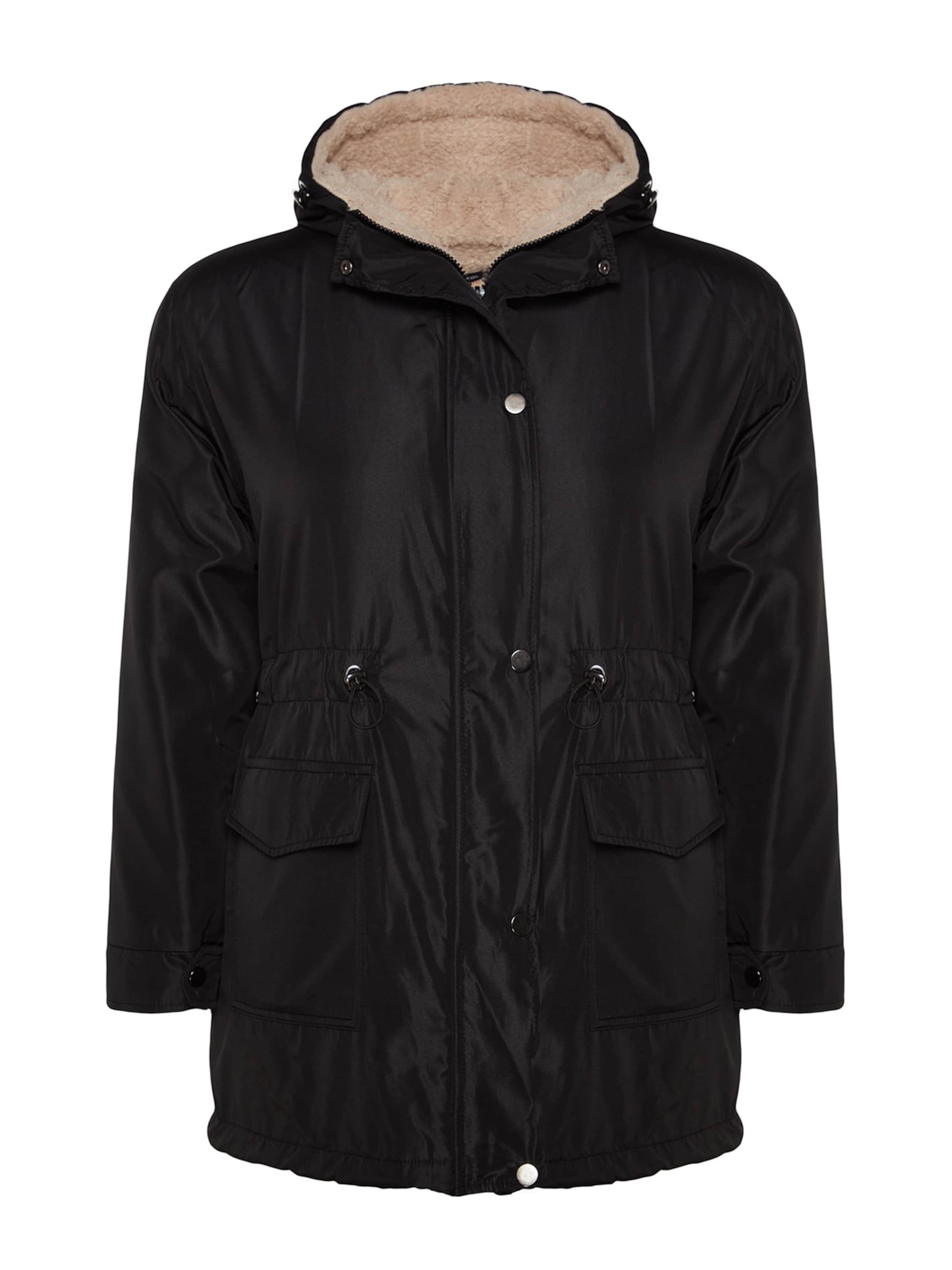 Trendyol Curve Zimná parka - Čierna: predná strana