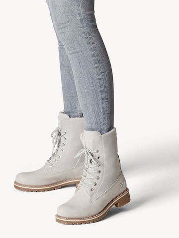 TAMARIS Lace-Up Ankle Boots in Grey