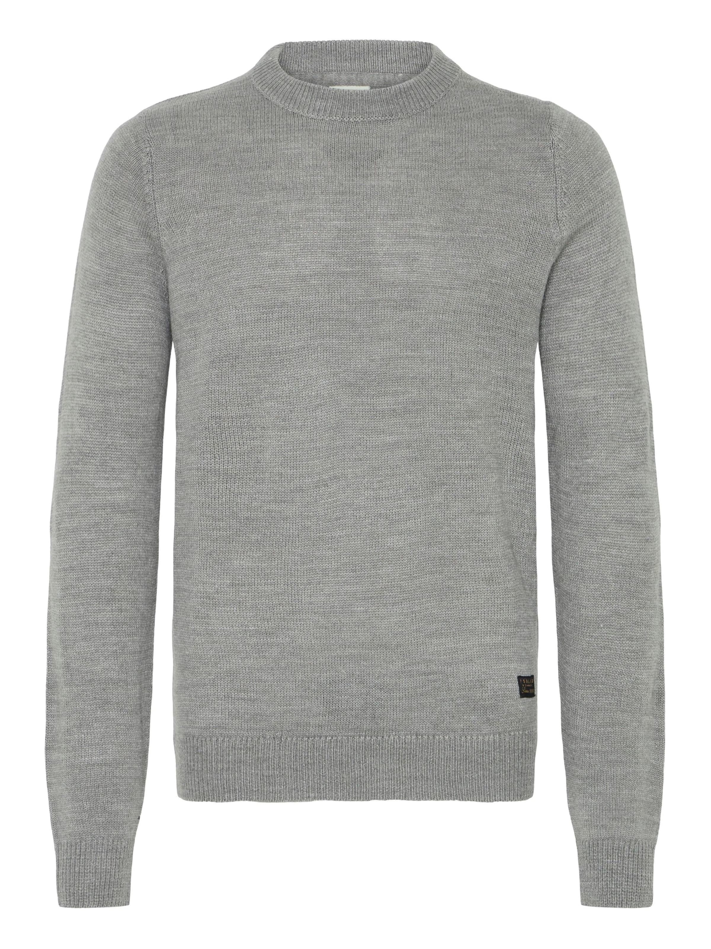 !Solid Trui ' SDBABAK ' in Grijs: voorkant