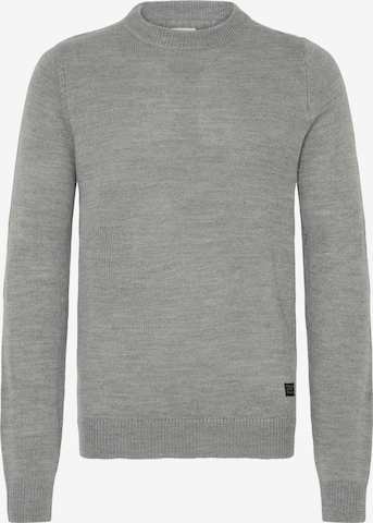 !Solid Strickpullover ' SDBABAK ' in Grau: Vorderseite