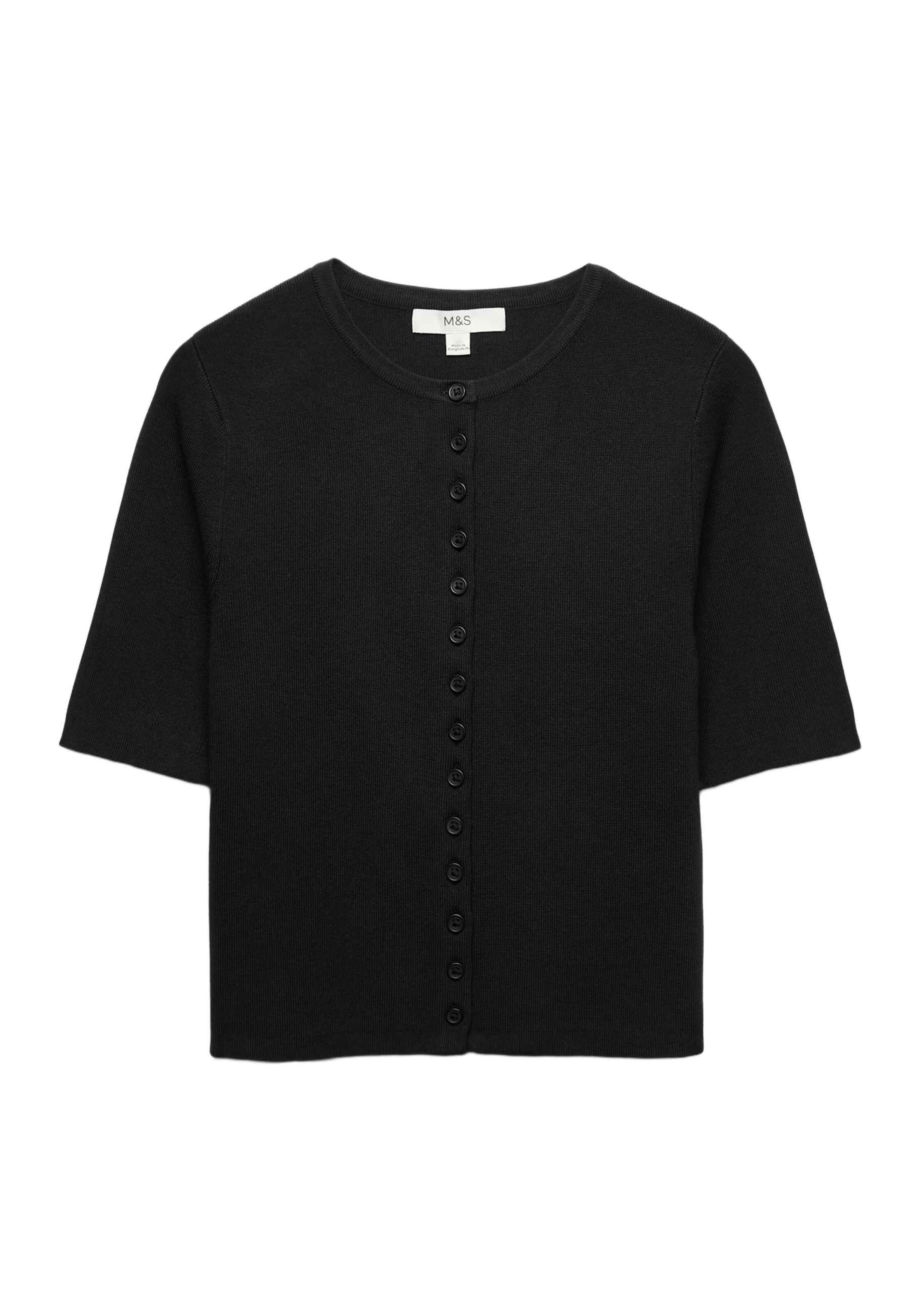 Marks & Spencer Strickjacke in Schwarz: Vorderseite